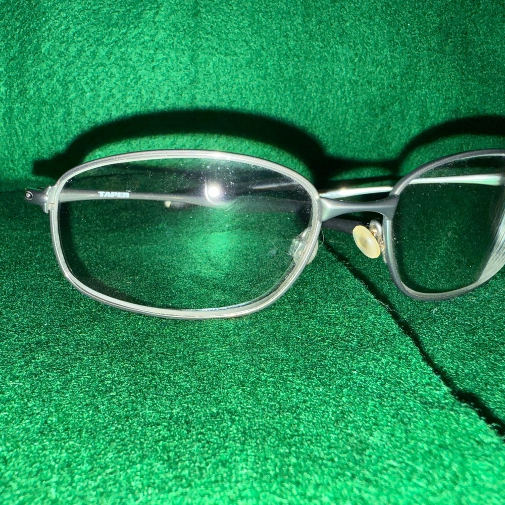 Silver “Oakley Taper” Rectangular Eyeglasses